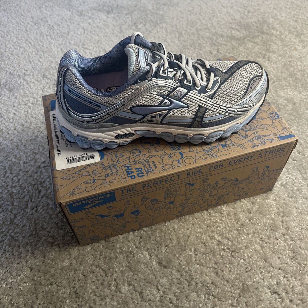 Brooks Trance 10 Women's Running Shoes Size 7.5 B (Medium) - NIB - Silver/Blue